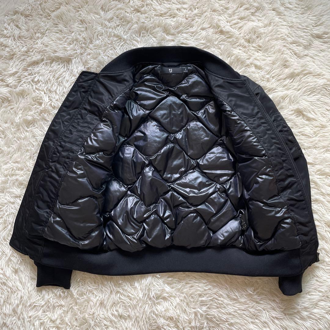 美品 UNIQLO +J MA-1 フライトジャケット ダウン ブラック S