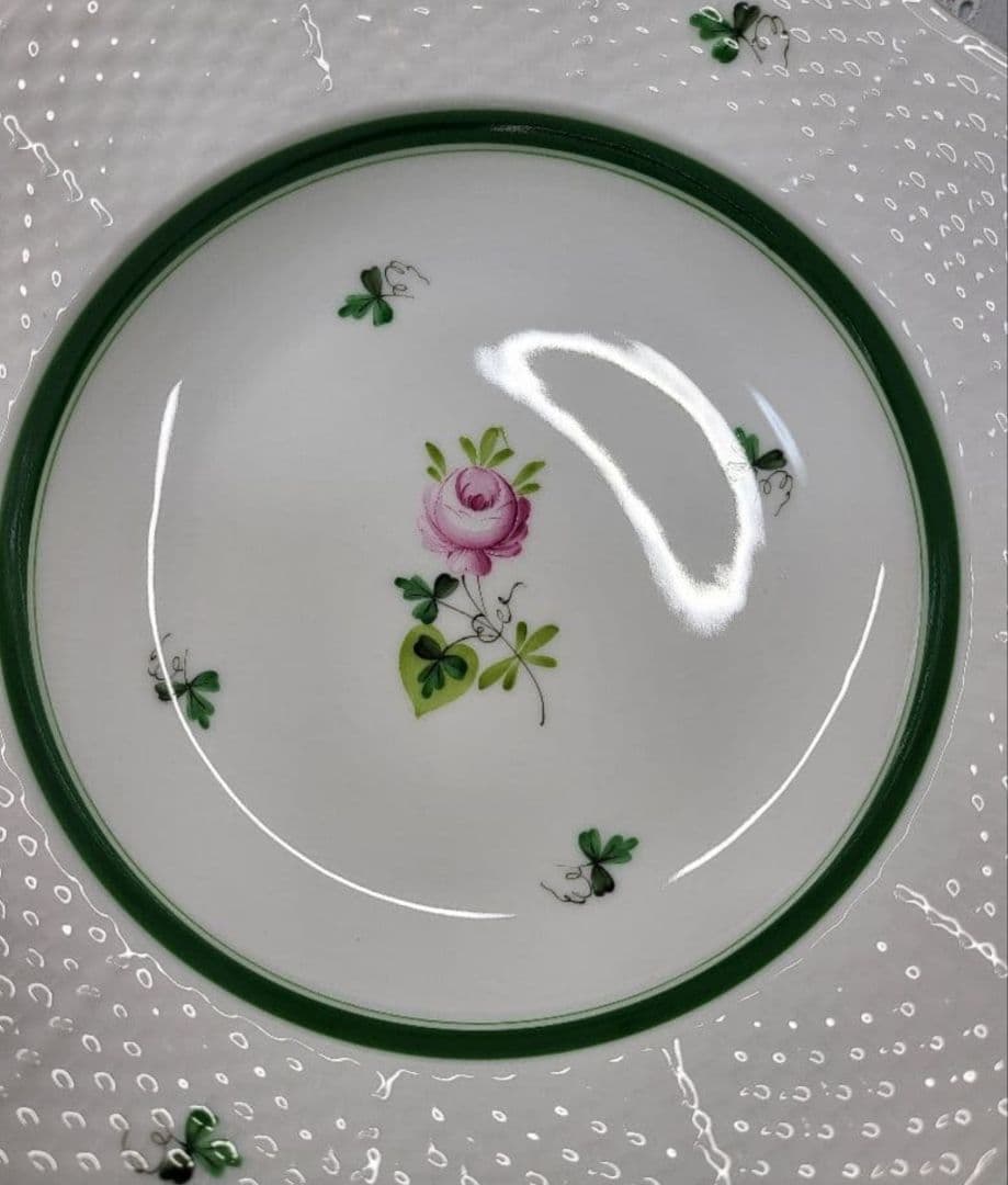 未使用近✨ヘレンド ウィーンのバラ 薔薇 プレート 深皿 サラダ デザート