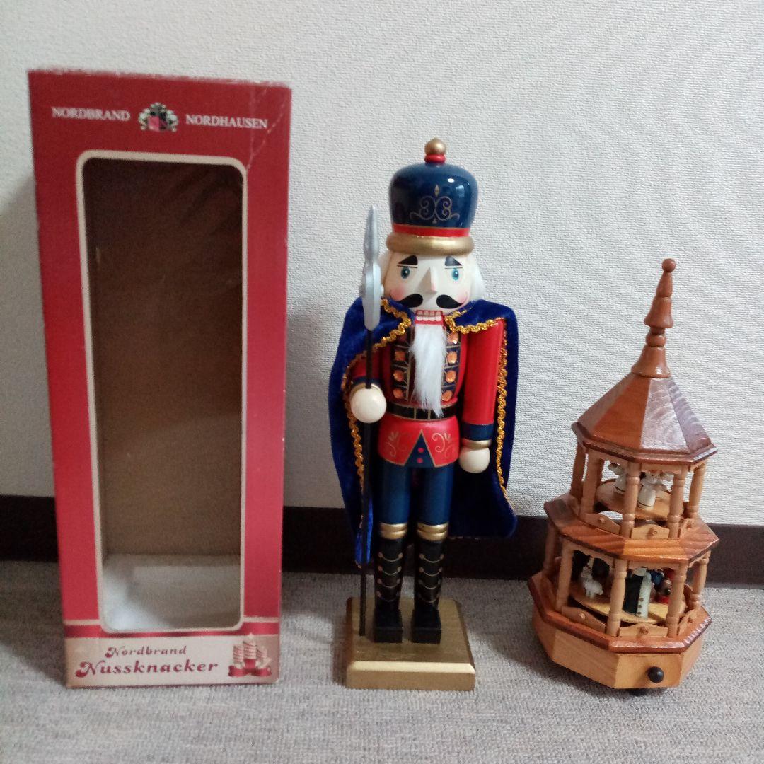 ドイツ製　くるみ割り人形&オルゴールツリー（木製、回転式）