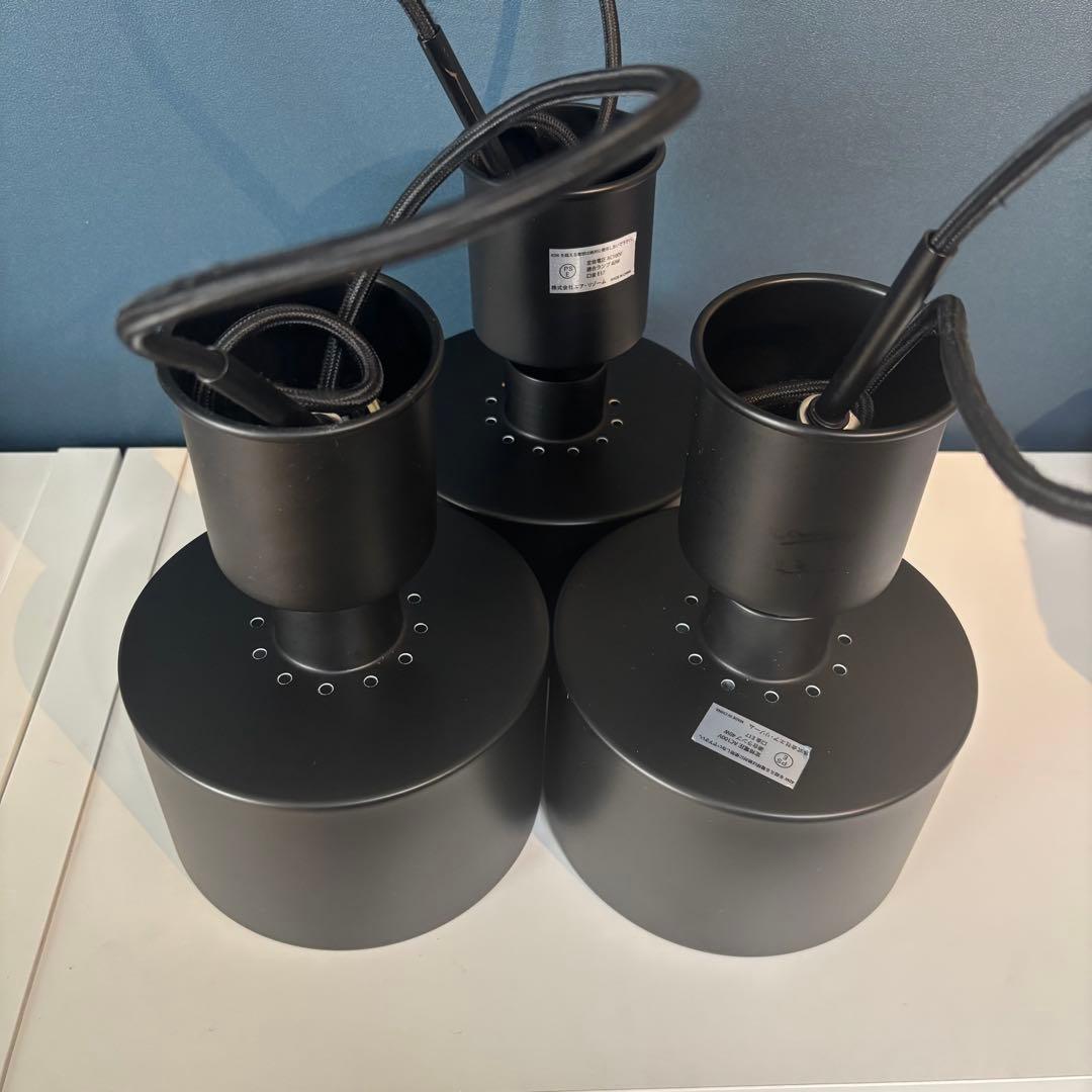 E17 ペンダントライト PiENi(ピエニ) ブラック　3点セット