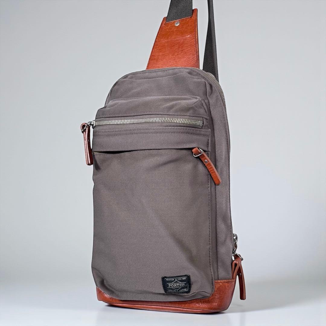 【美品】ポーター 吉田カバン ルート スリングショルダーバッグ