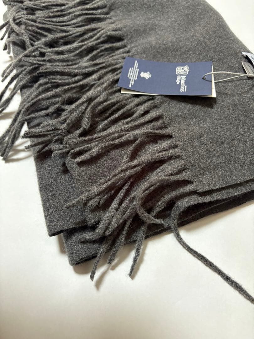 m*o様 大判Johnstons ジョンストンズ カシミヤ100%ストール グレ