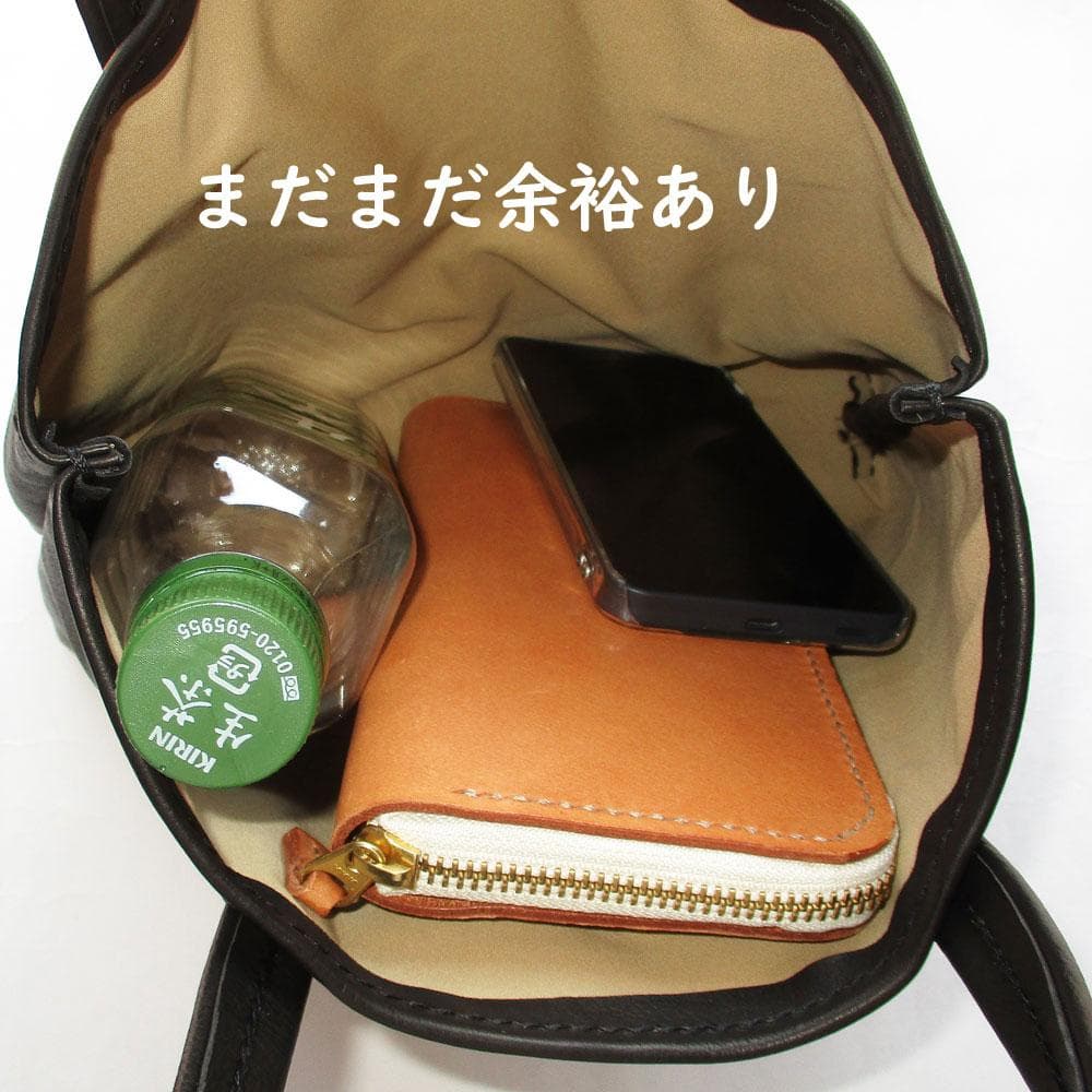美しい艶へエイジングするフルグレイン　ミニレザートートバッグ　山羊ヌメ　ゴルフ