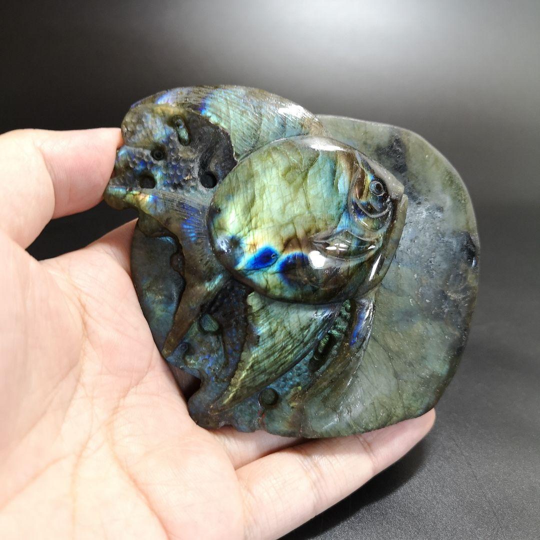 7.ラブラドライトで作った魚　　天然石　処分
