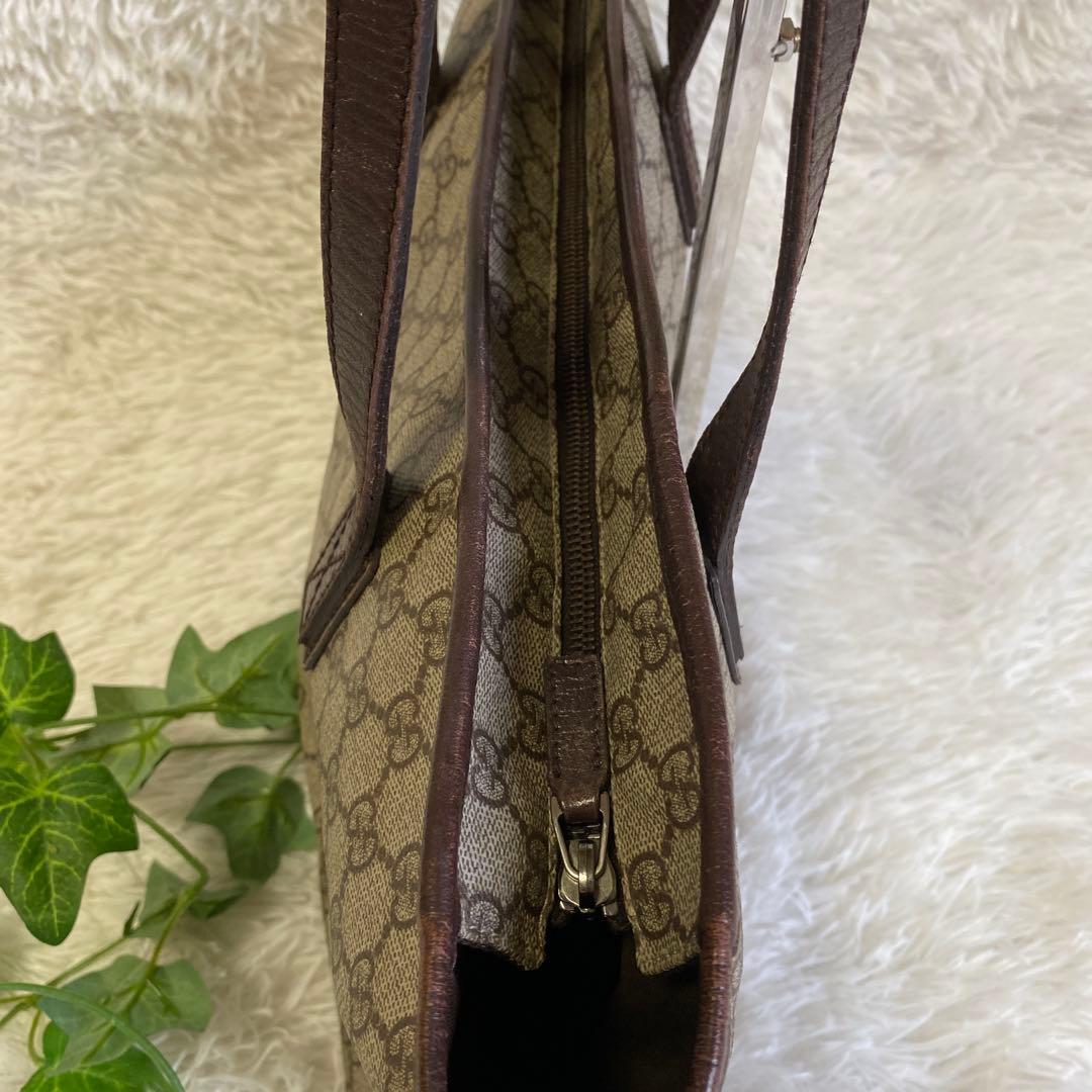 グッチ トートバッグ 肩掛け GGスプリーム PVC×レザー A4