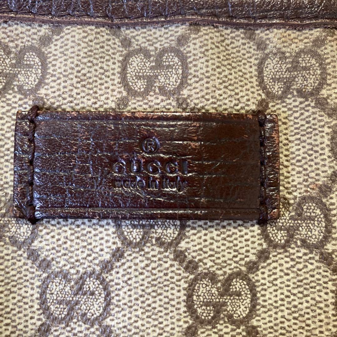 グッチ トートバッグ 肩掛け GGスプリーム PVC×レザー A4