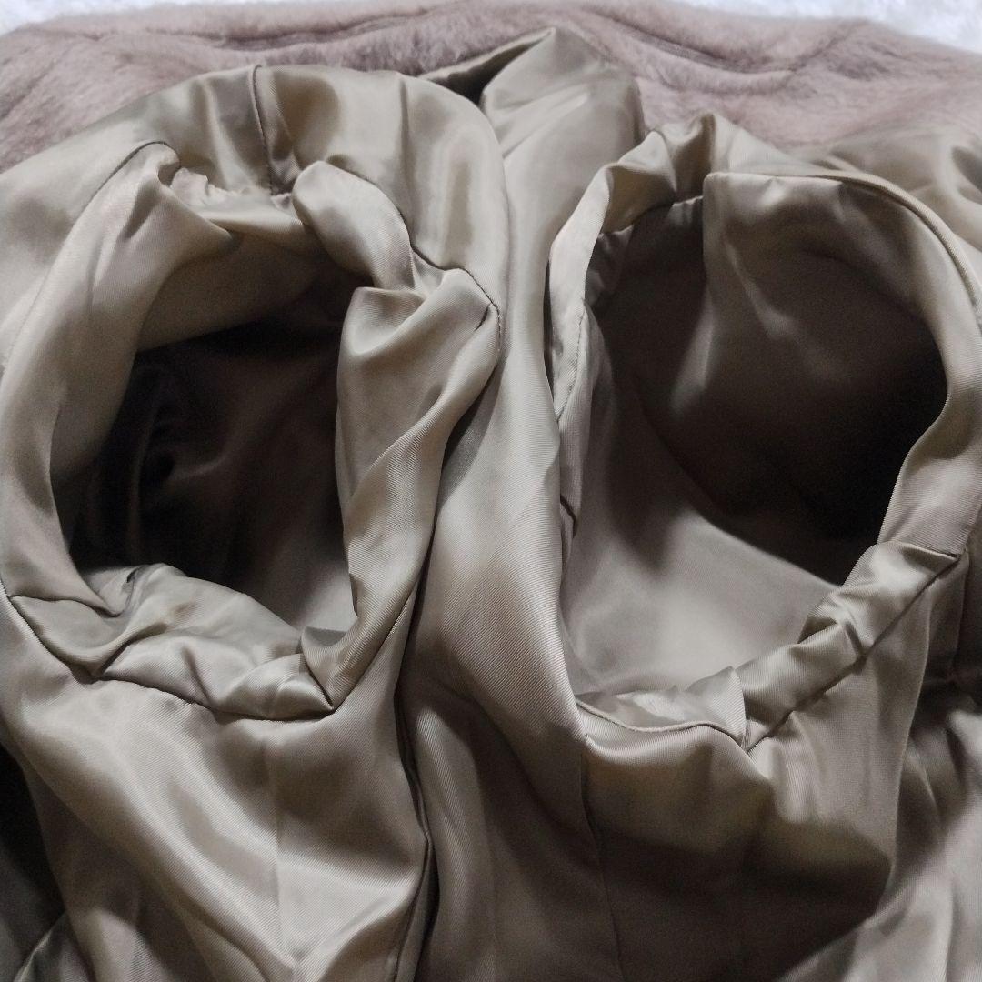 美品　23AW　スピックアンドスパン　シャギージャケットコート　モヘヤ　ブラウン