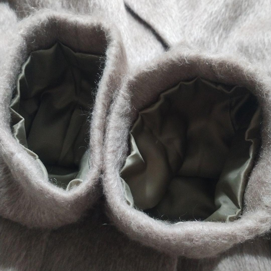 美品　23AW　スピックアンドスパン　シャギージャケットコート　モヘヤ　ブラウン