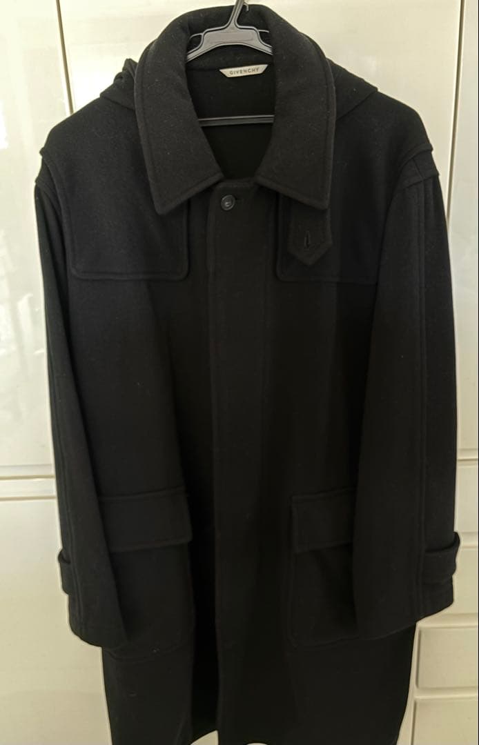 GIVENCHY フード付きコート ブラック　サイズ46