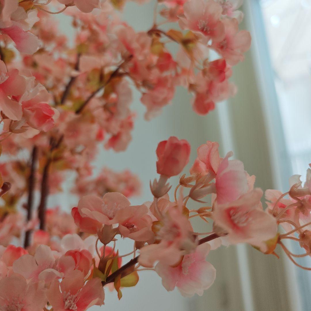 桜のアートフラワー 造花　7本　約110cm