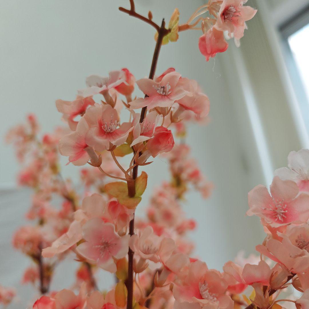 桜のアートフラワー 造花　7本　約110cm