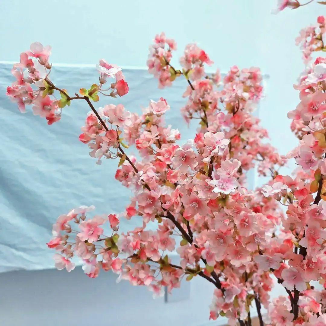 桜のアートフラワー 造花　7本　約110cm