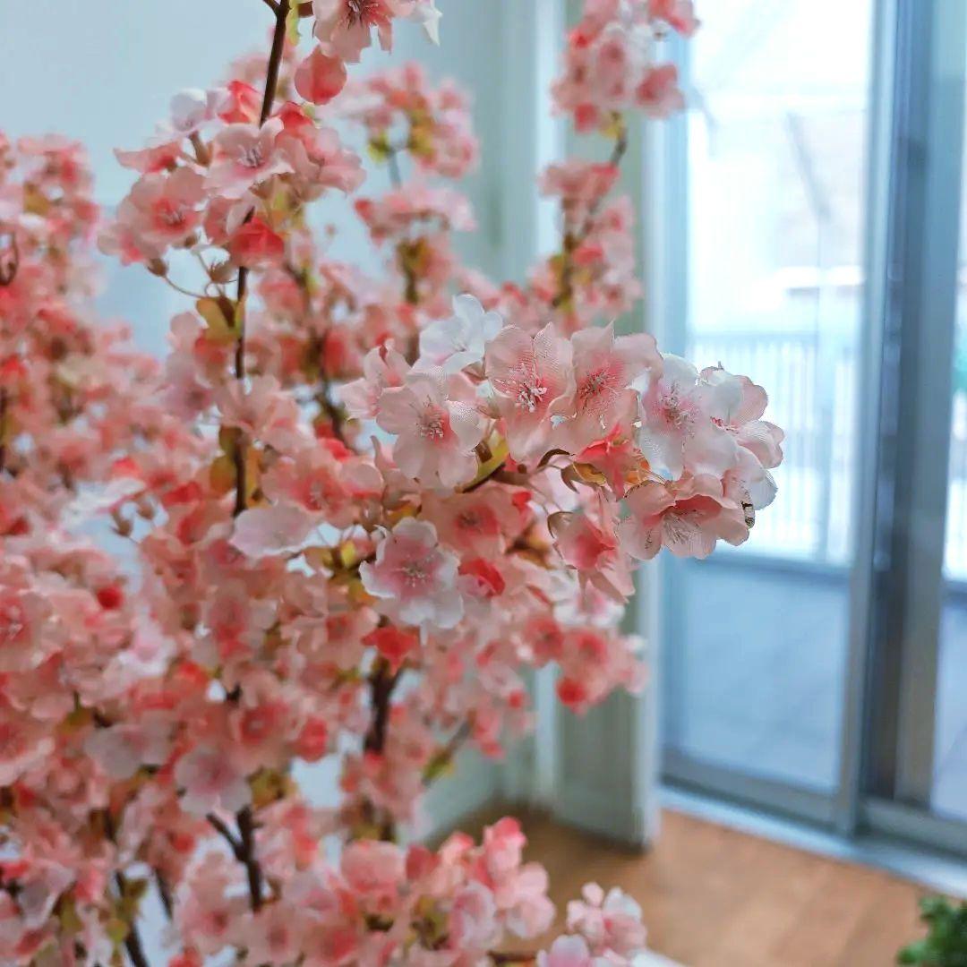 桜のアートフラワー 造花　7本　約110cm
