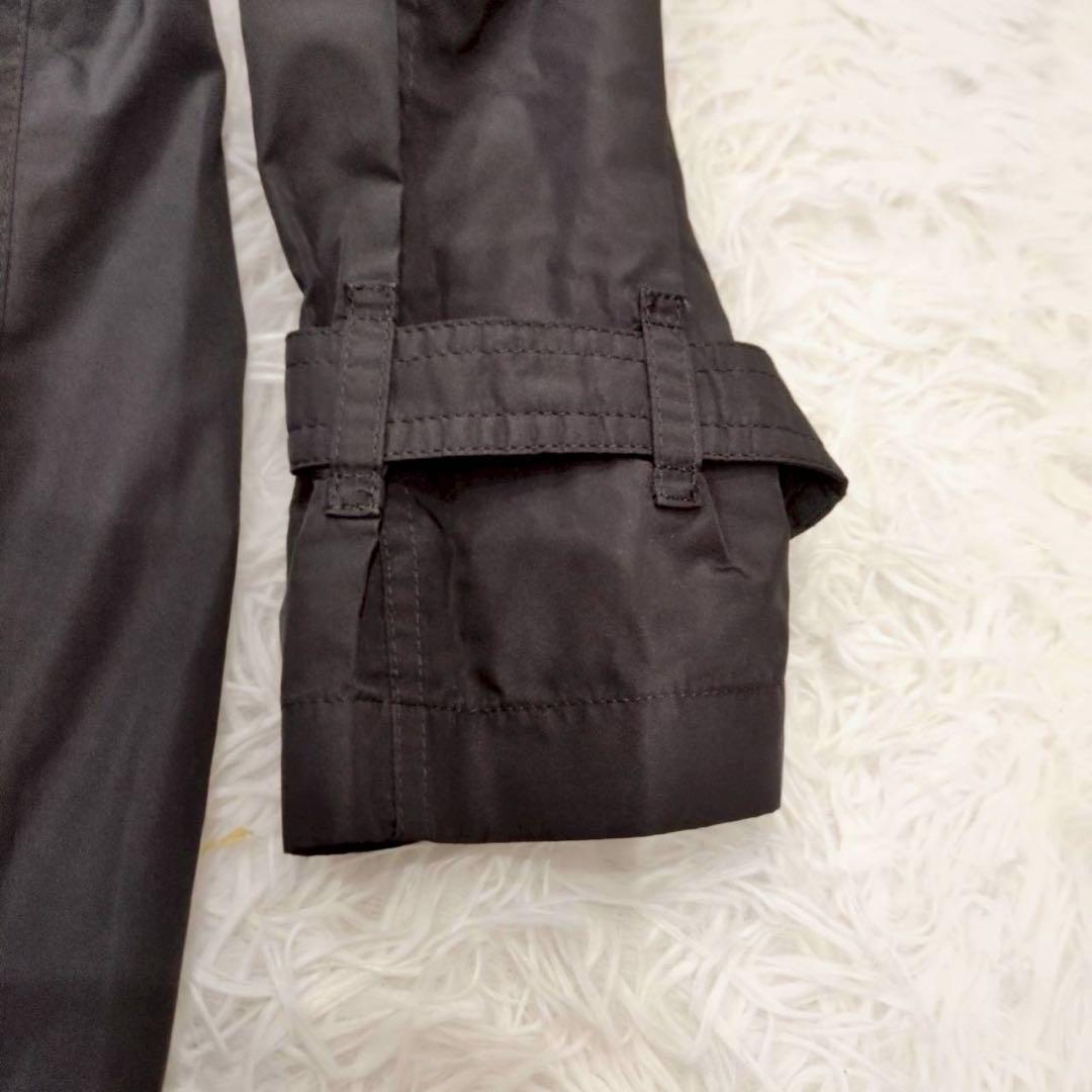 バーバリーロンドン フード付きトレンチコート 2way ノバチェック 黒 40