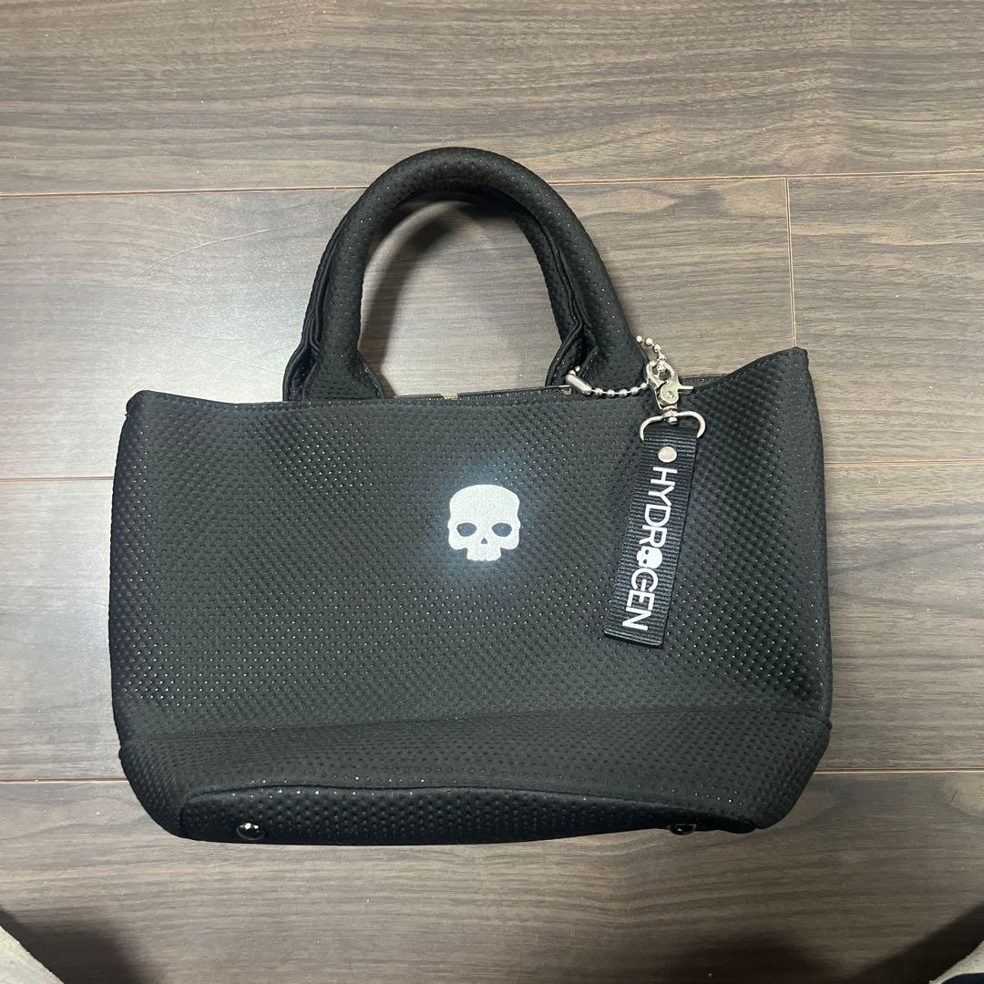 HYDROGEN ブラック トートバッグ スカルロゴ