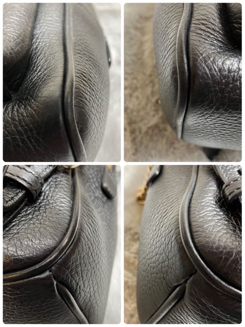 GUCCI ソーホー　リュック　レザー　チェーン　ブラック　保存袋付き