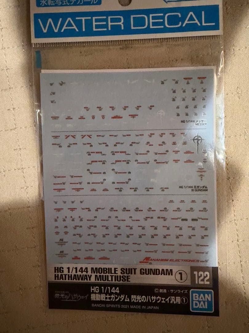 【新品】HG Ξガンダム ペーネロペー メッサー デカール 4点セット