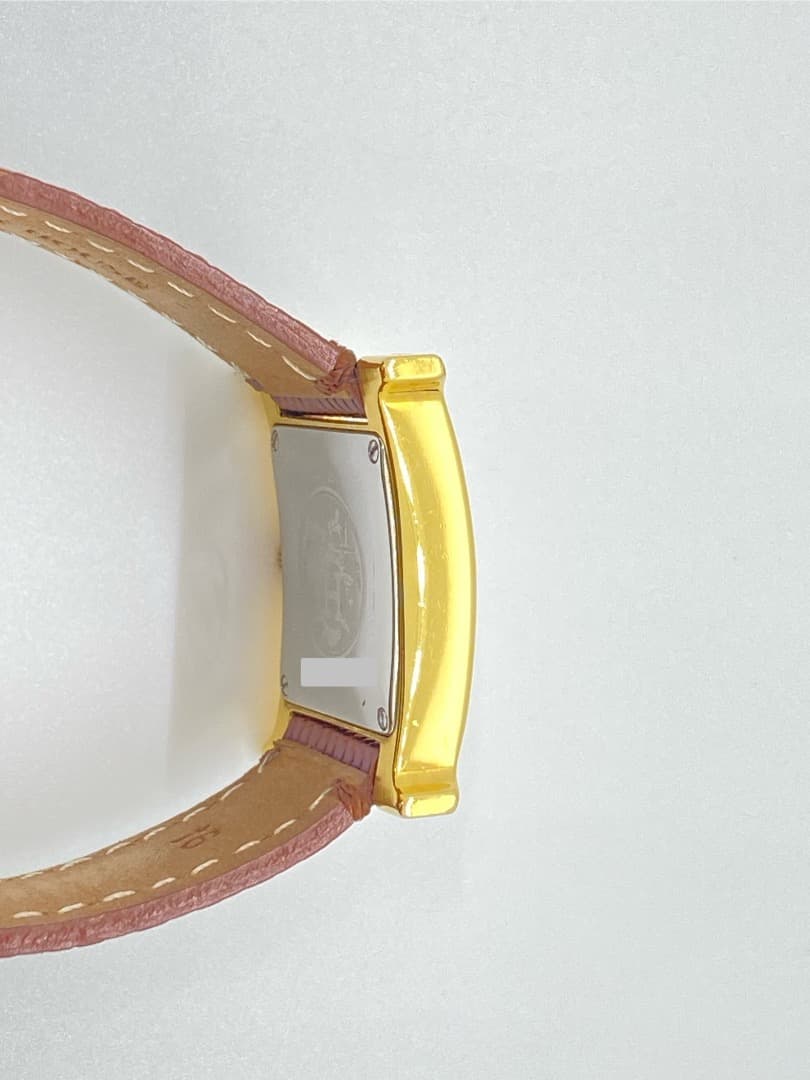 【新品電池】エルメス Hウォッチ HH1.201 ボルドー 赤 レッド ゴールド