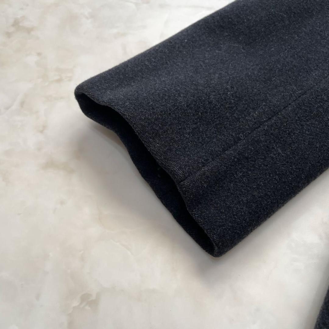 Max Mara　ステンカラーコート ウールコート　チャコールグレー　40 L