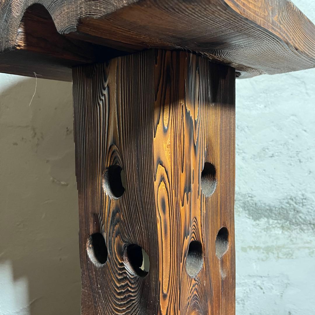 【激レア】杉材・和風行灯照明 天然木×竹細工×障子紙 灯籠 点灯確認済み