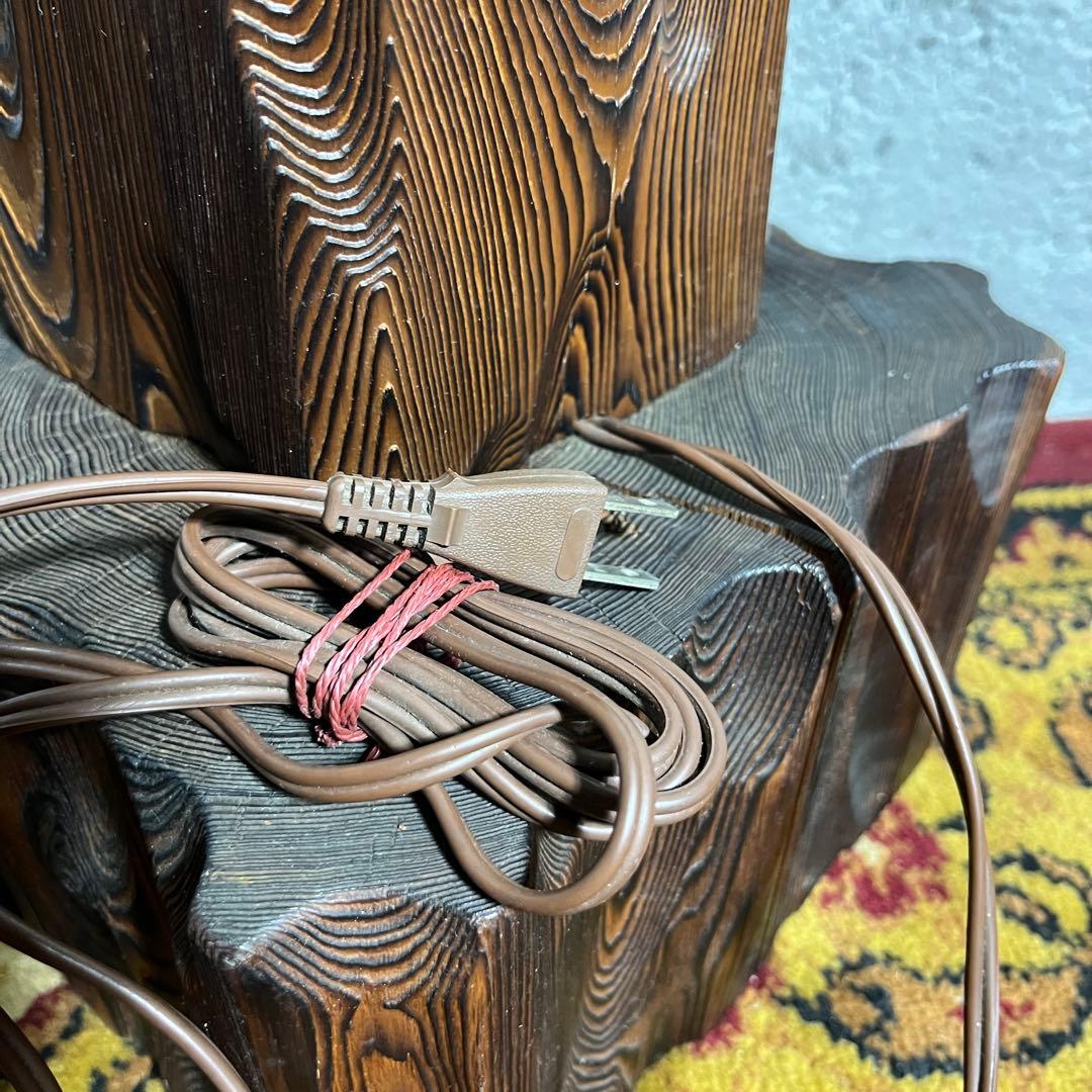 【激レア】杉材・和風行灯照明 天然木×竹細工×障子紙 灯籠 点灯確認済み