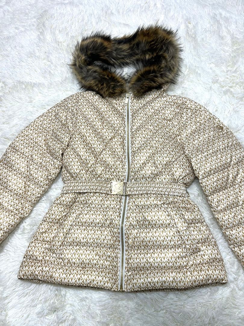 MICHAELKORS ダウンジャケット　ファー付き　ベルト付き