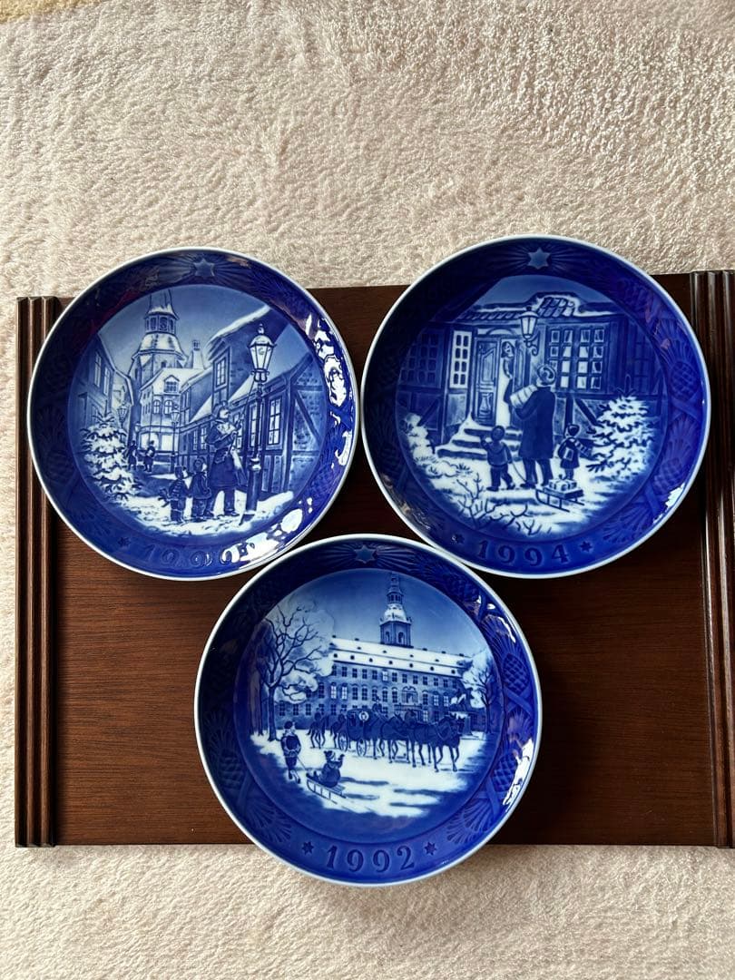 ロイヤルコペンハーゲンプレート 3枚セット 1992・1994・1996年