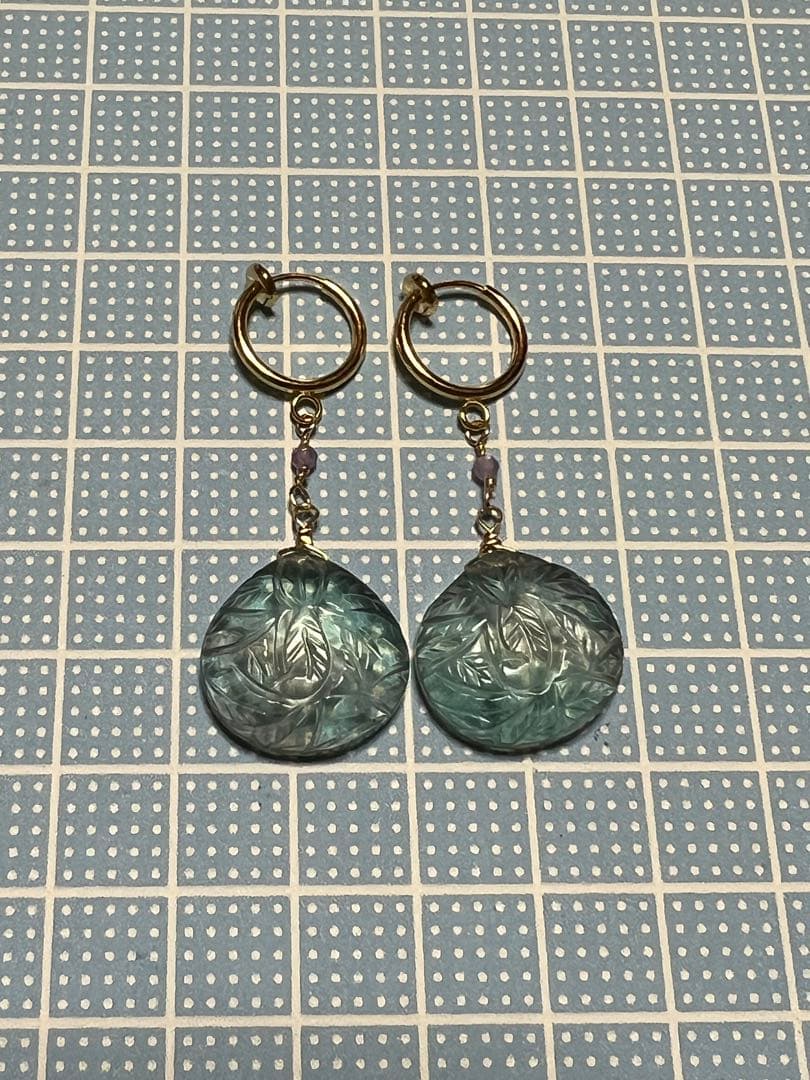 ポメころび❣️ カービング　フープイヤリング