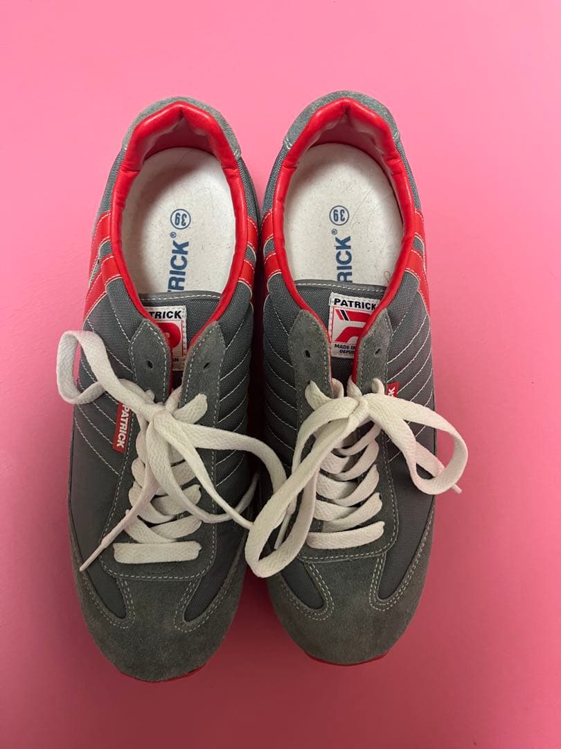 PATRICK グレー/レッド スニーカー　サイズ39