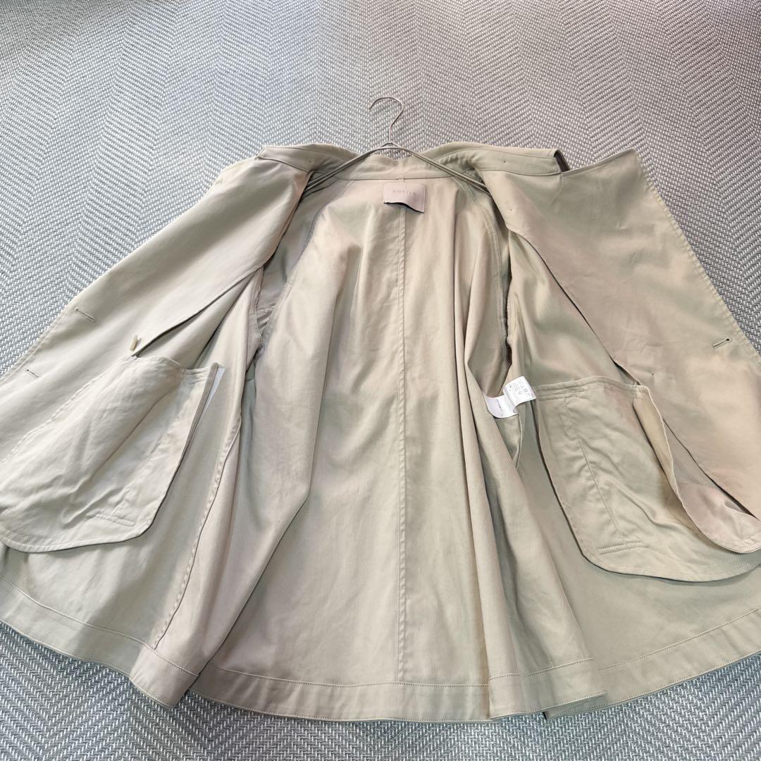 美品 UNFILO ウォッシャブル ショート トレンチコート ベージュ M