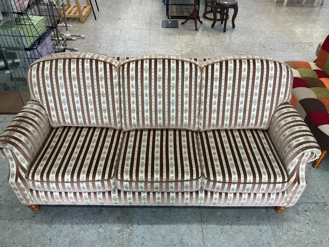 アンティーク 3人掛けソファ