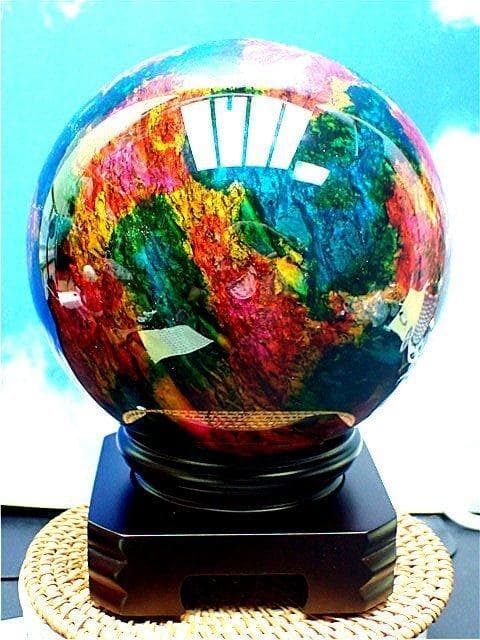 約：155mm 5280g ☆極美限定品天然七彩石丸玉YT2U1/600U03C