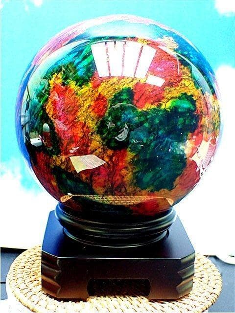 約：155mm 5280g ☆極美限定品天然七彩石丸玉YT2U1/600U03C