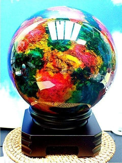 約：155mm 5280g ☆極美限定品天然七彩石丸玉YT2U1/600U03C