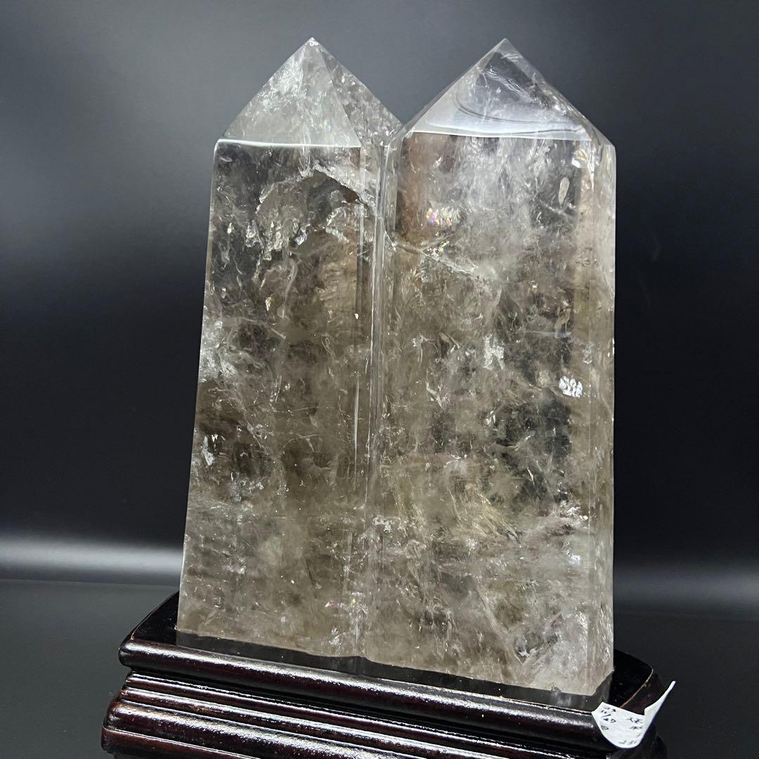 ✳️超極上水晶✨レインボー ファントム スモーキークォーツ ツインポイント 天然石