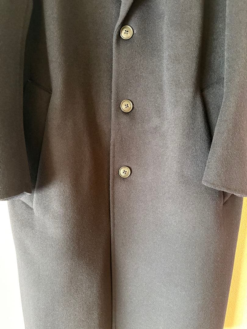 【美品】+J ユニクロ カシミヤ チェスターコート ジルサンダー　ネイビー　M