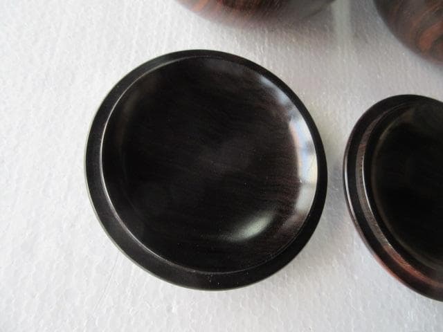 黒檀碁笥　直径１５０mm　未使用品