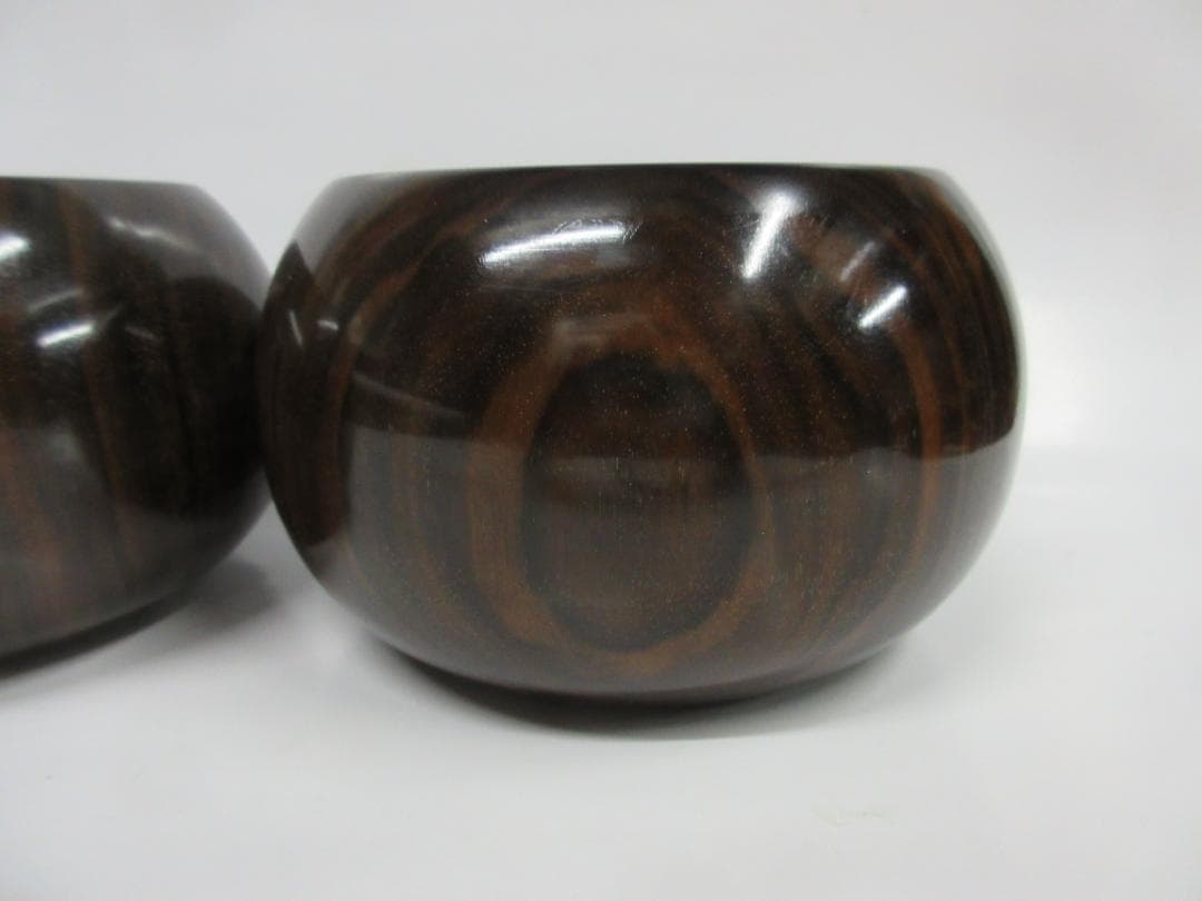 黒檀碁笥　直径１５０mm　未使用品