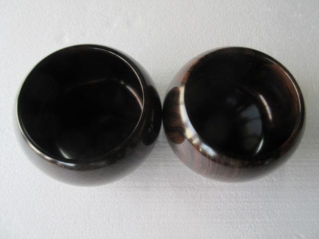 黒檀碁笥　直径１５０mm　未使用品