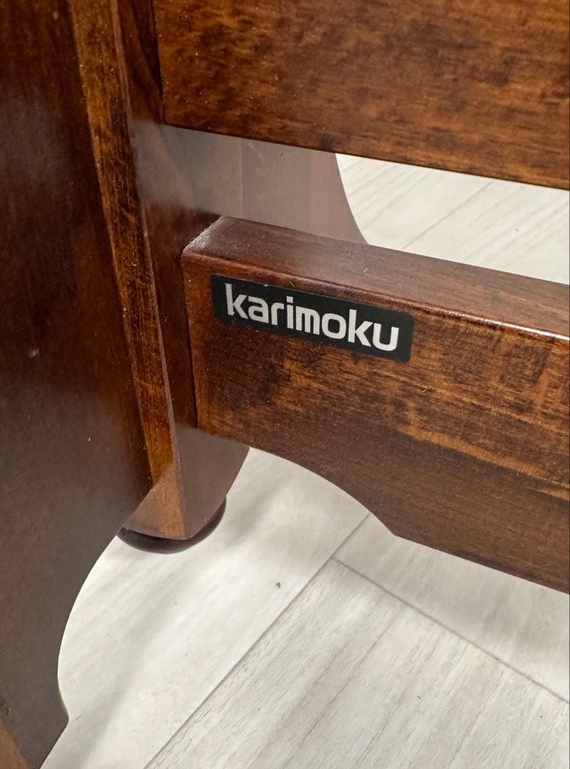 カリモク スタンドミラー コロニアル ミラー 鏡 クラシック 姿見 ※i1※