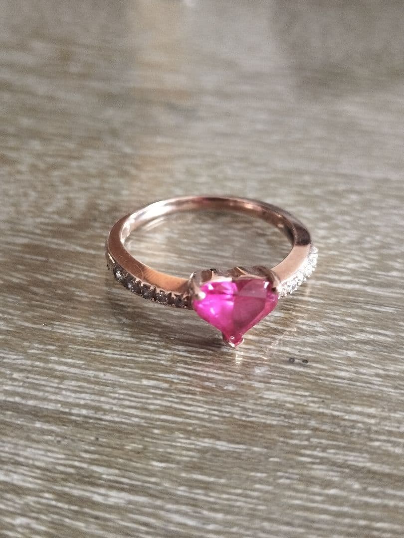 VENDOME　AOYAMA　ローズゴールド ハート型ピンクリング