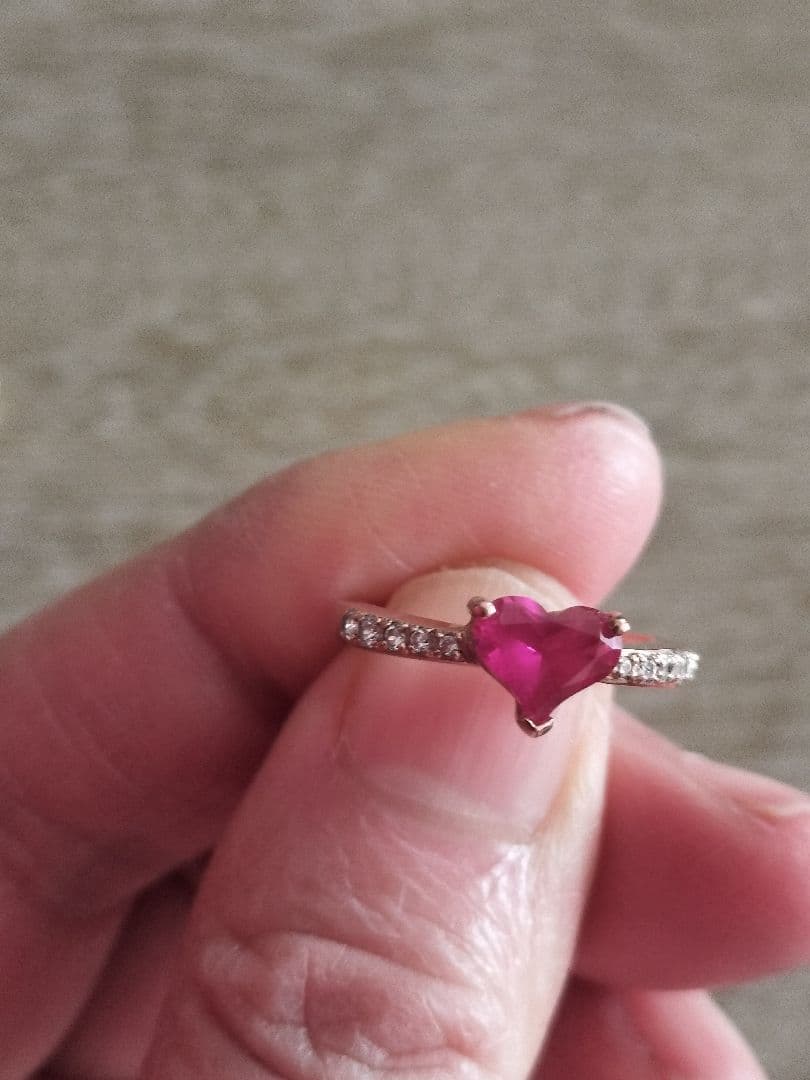 VENDOME　AOYAMA　ローズゴールド ハート型ピンクリング