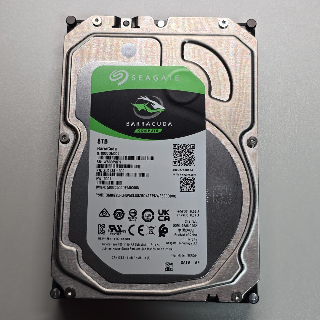 Seagate Barracuda ST8000DM004 8TB　⑤
