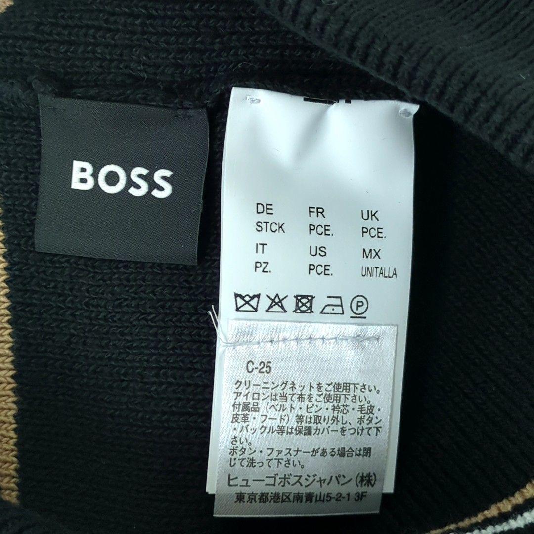 BOSS ボス　ニット帽　マフラー　2点セット　ブラック