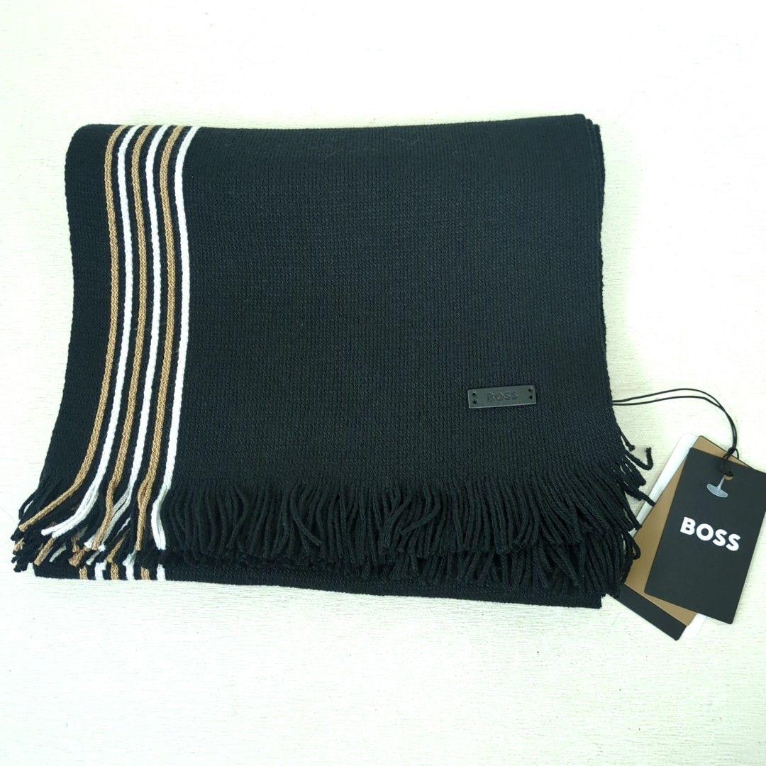 BOSS ボス　ニット帽　マフラー　2点セット　ブラック