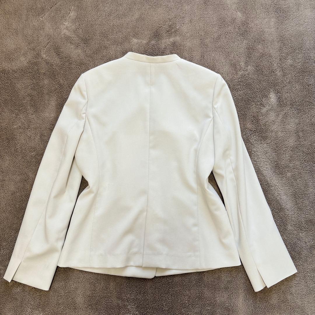 プラステ PLST 洗えるノーカラースーツ　パンツ セットアップ ベルト付 美品