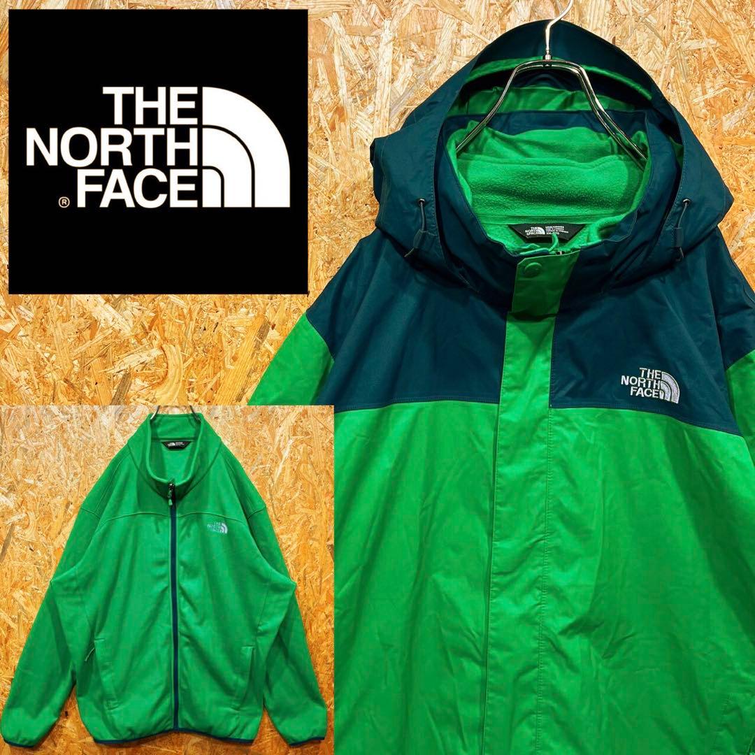 送料無料 ノースフェイス 刺繍ロゴ 激レア ゆるだぼ00s マウンテンパーカー