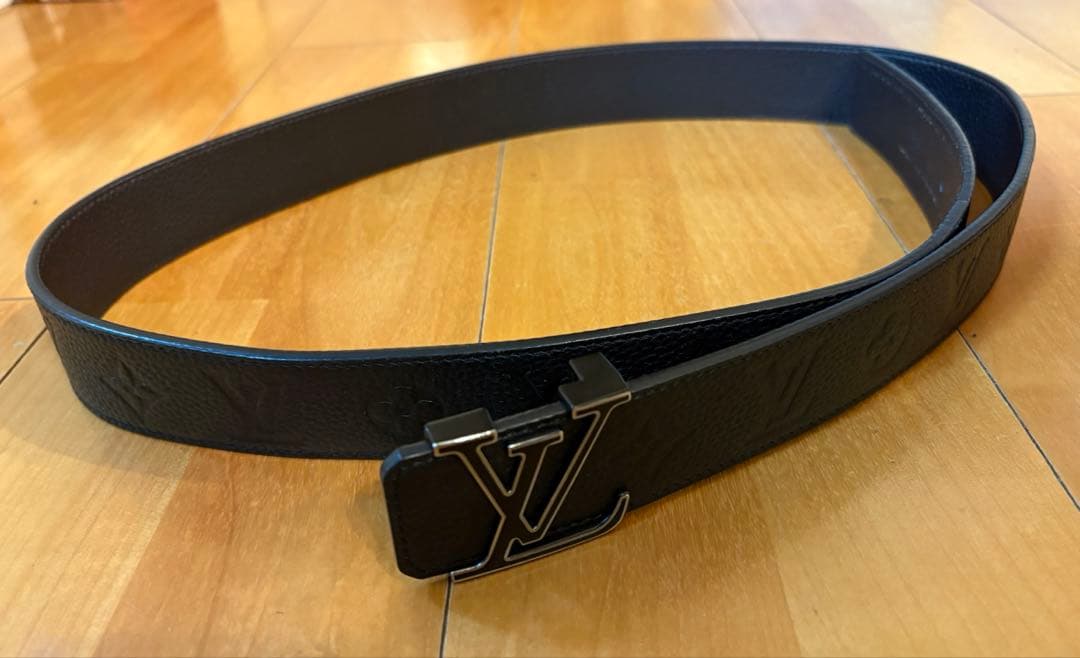 Louis Vuitton ベルト　黒　サンチュール　アンプラント
