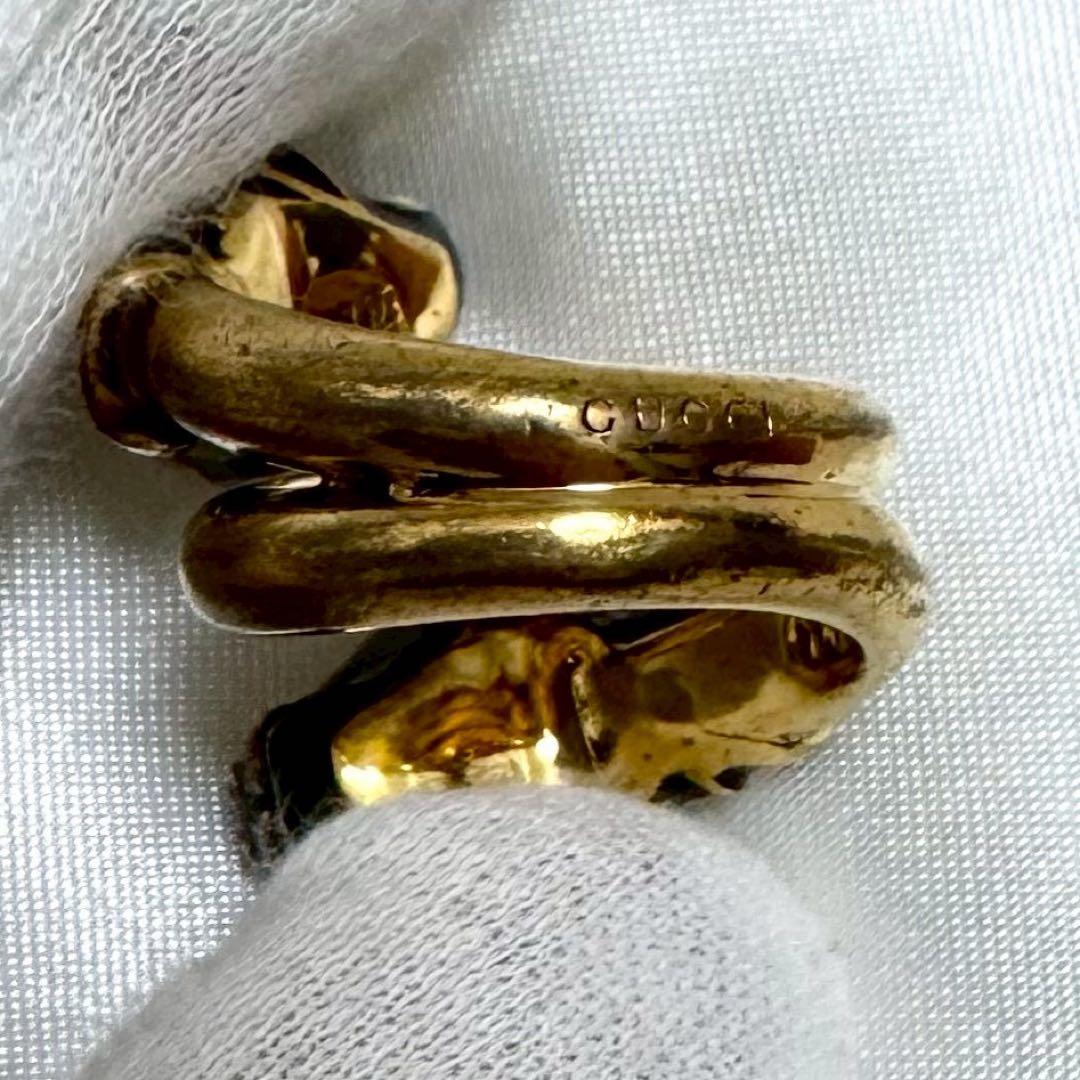 希少✨ GUCCI グッチ ダブルタイガーヘッド リング 指輪 ユニセックス