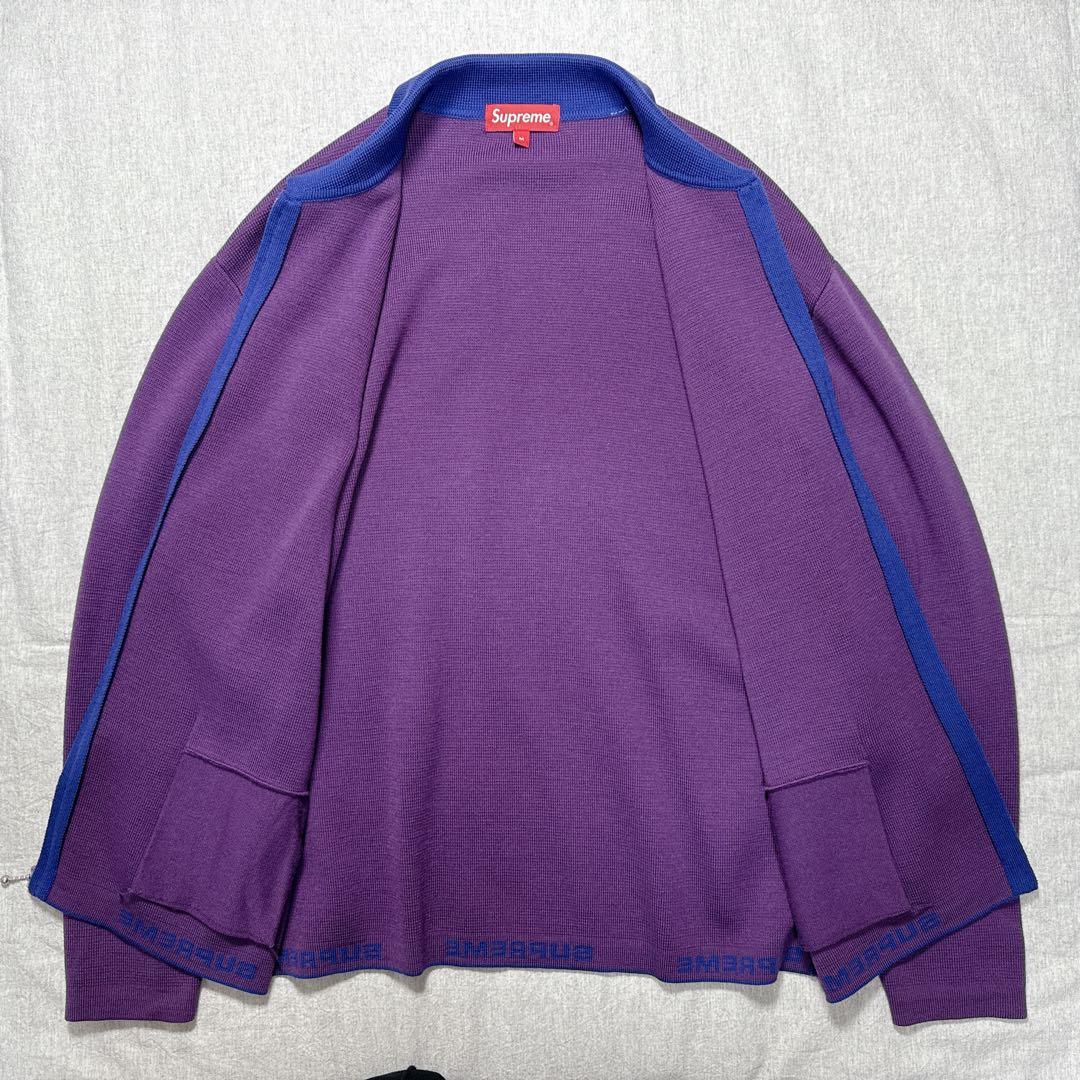 トップス supreme logo trim zip up cardigan 21ss M